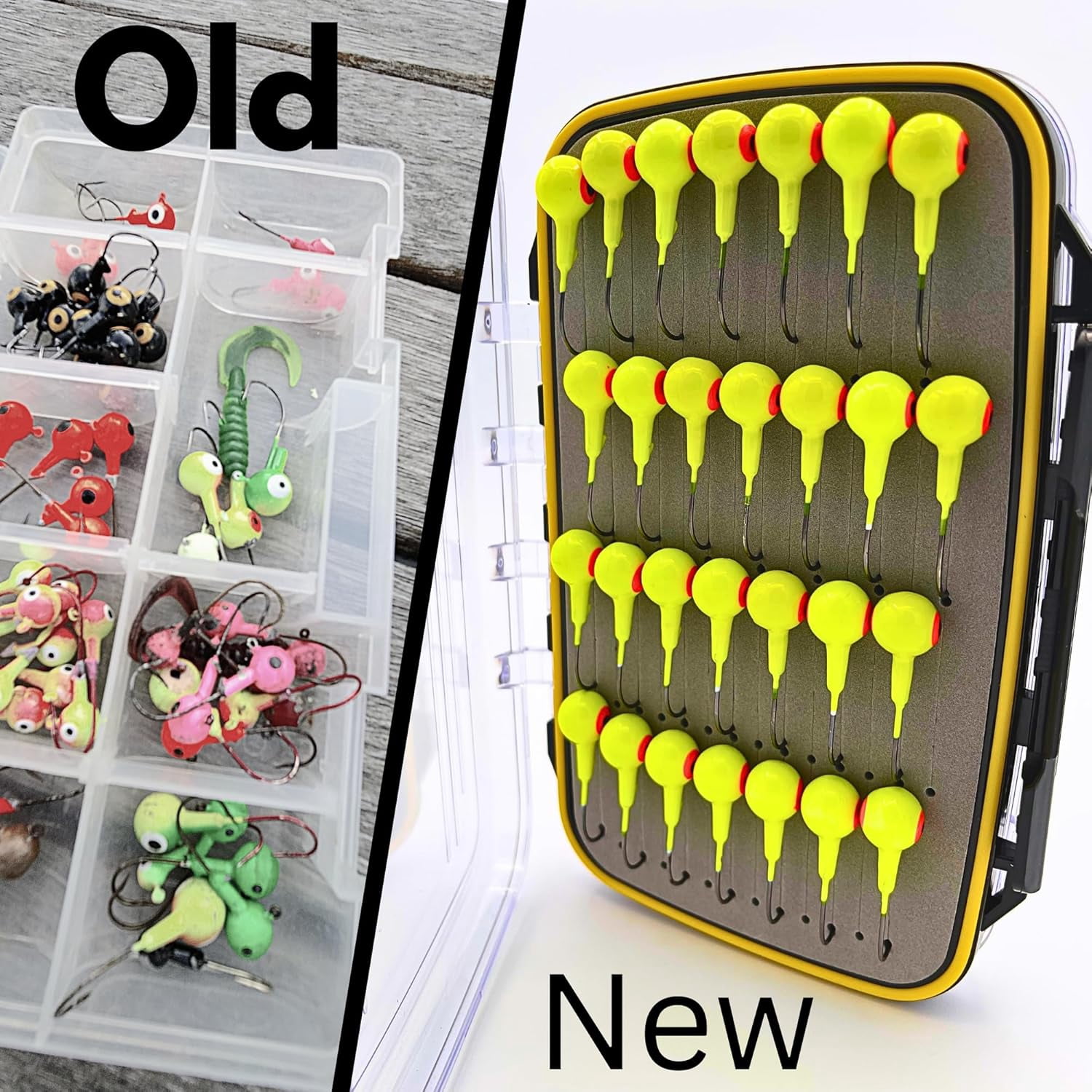 Deep Fishing Organizer Large Double Sided Waterproof Holds Larger Jigs Various Styles Heads Buck Tails Weed Jigs Swim Baits  and Tungsten