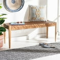 thumbnail image 2 of Safavieh Bandelier Cowhide Leather Bench, Rectangle, Rustic Indoor Seating, Light Brown, 2 of 10