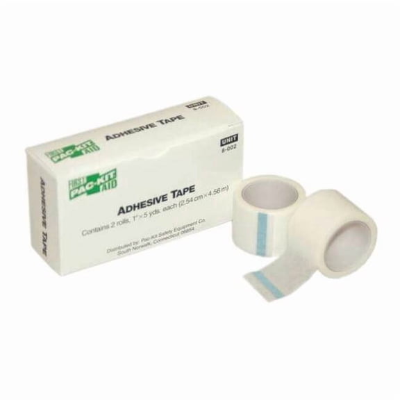 First Aid Only First Aid Tape,5yd,1"W,White,PK2 8-002