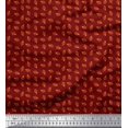 thumbnail image 1 of Soimoi Crepe Silk Fabric French Horn Musical Instrument Fabric Prints by Yard 42 Inch Wide, 1 of 3