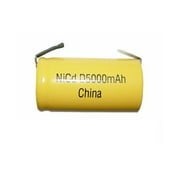 D NiCd Battery with Tabs (5000 mAh)