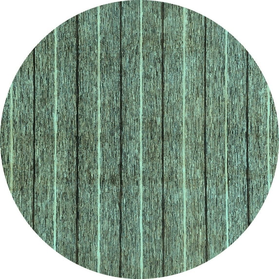 Ahgly Company Indoor Round Abstract Light Blue Modern Area Rugs, 6' Round