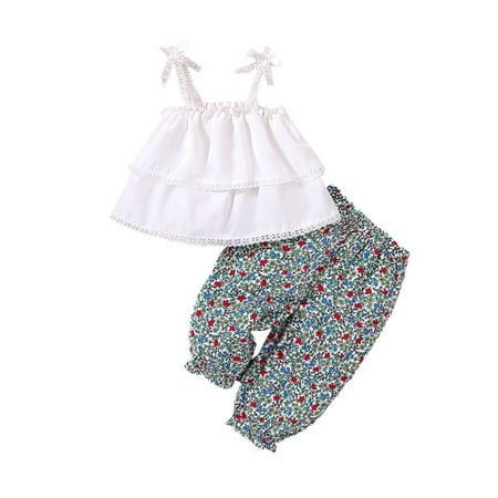 

Follure Toddler Girls Sleeveless Floral Prints Vest Tops Shorts 2PCS Summer Outfits&Set Outfits for School Teen Girls Knitted Baby Blankets for Girls