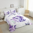thumbnail image 3 of Erosebridal Zoo Animal Elephant Comforter Sets Twin Size,Letter X Comforters & Duvets,Purple Flower Floral Bedding Twin Comforter Set,Lightweight Bedroom Decoration Reversible,2-Piece, 3 of 7