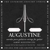 Augustine Guitare Classique Noire Simple Corde - Légère Tension "B" Ou 2e