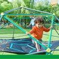 thumbnail image 5 of Kids Outdoor Toys, 13ft Geometric Dome Climber Play Center, Kids Climbing Dome Tower with Hammock, Rust & UV Resistant Steel Supporting 1000 LBS, Green Outdoor Play Equipment,Outdoor Sports Toys, 5 of 18
