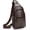 Brown, variant on Genuine Leather Sling Crossbody Bag,Fashion Chest,Casual Shoulder Bag for Men Women Work Travel Cycling(Black)