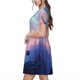 thumbnail image 2 of Balery Night Sky Elk Vestidos sueltos de manga corta para mujer, vestidos de verano 2025, vestidos casuales de corte A con vuelo., 2 of 6