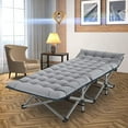 thumbnail image 6 of Slsy Folding Camping Cot with Thicker Mattress for Adults, 75"L x 28"W Heavy Duty Sleeping Cot Bed, Folding Cots, Portable Foldable Guest with Carry Bag, 6 of 9