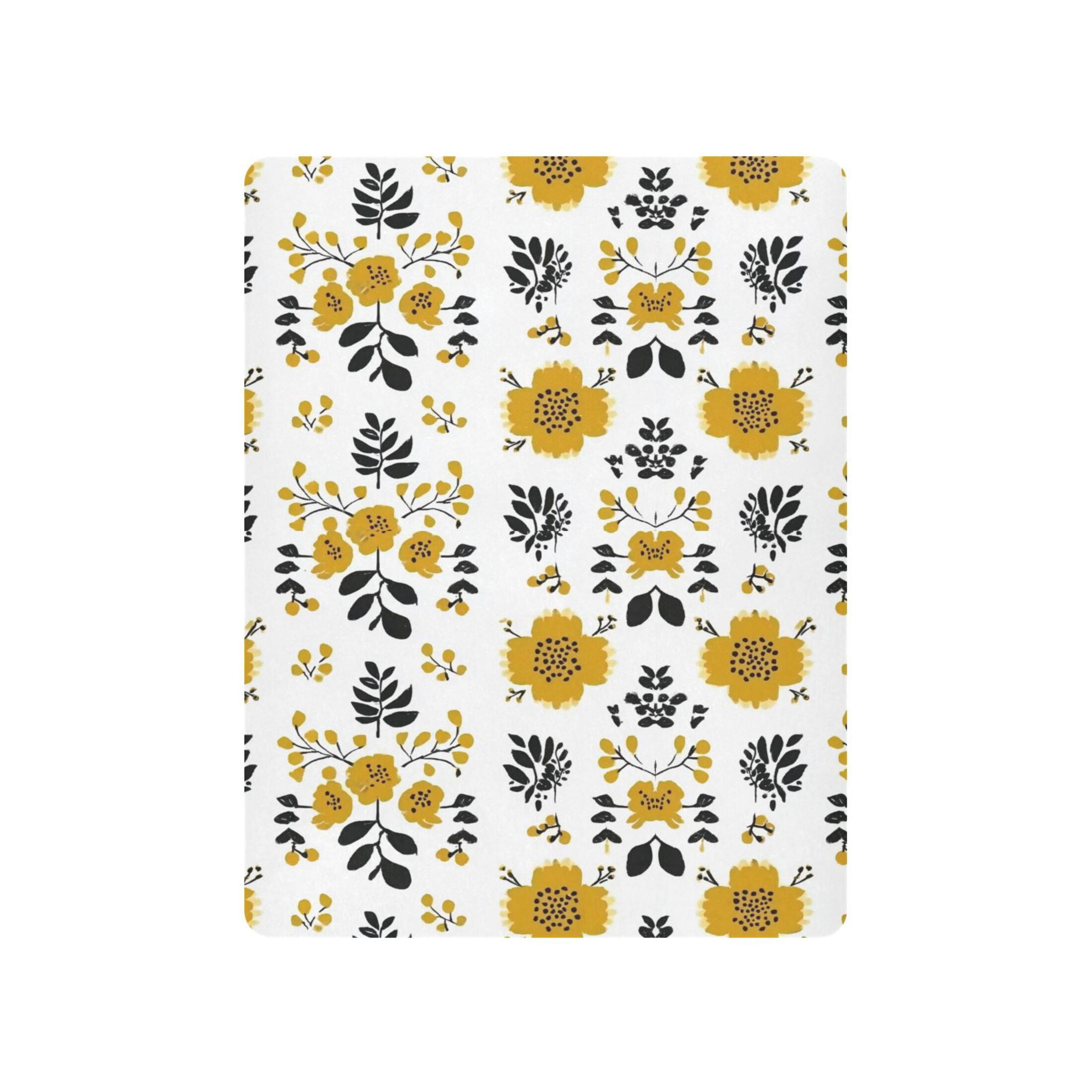 Baby Essentials 52”x 28”- Standard Cotton-like Modal Elastic- Vector Floral Pattern Design Crib Sheets for Newborns and Toddlers