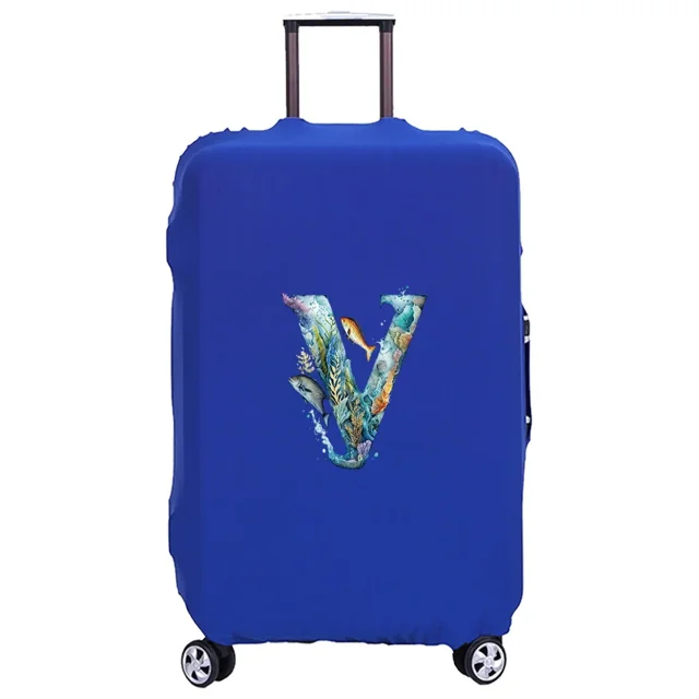 Luggage Cover Washable Case Cover Protective Case Scratch Proof Case Cover Suitable for Fish Letter Print Pattern Fits 18-32inch 8fish letter Y L