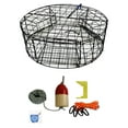 thumbnail image 1 of Vinyl Coated Round Crab Trap & Accessory Kit, 1/4" X100' Lead Core Rope, Clipper, Bait Case & 11" Float, 1 of 3