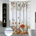 thumbnail image 3 of Stall 36"x72" Cute Mushroom Shower Curtain Set with Hooks, Eucalyptus Leaves Bathroom Curtain Modern Minimalist Waterproof Bath Curtain Machine Washable, 3 of 6