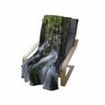thumbnail image 4 of Nature Soft Flannel Fleece Throw Blanket, National Park with Cascade Flowing into the Woods Mother Earth Image, Cozy Plush for Indoor and Outdoor Use, 50" x 70", Fern Green Dark Grey, by Ambesonne, 4 of 6