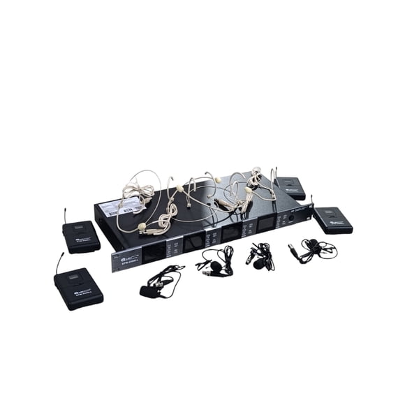 LiM by Soundtrack STW-4500LL Bodypacks 4 Micrófonos Diadema y 4 Solapa