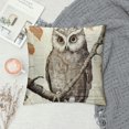 thumbnail image 2 of Chilfamy Owl Tree Branch Leaves Pillow Covers for Couch Sofa Indoor Outdoor Soft and Durable 1PC 20x20in, 2 of 5