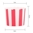 thumbnail image 2 of Carnival Decorations Greaseproof Baking Cups, Heat Resistant To 200°C, 50Pcs Disposable Design For Hassle-Free Cleanup, Red And White Stripes Add A Professional Touch To Your Event, 2 of 5