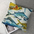 thumbnail image 7 of Creowell Vintage Fish Collection Pillow Cover Decorative Couch Pillow Cover for Sofa, Cushion Case Indoor Outdoor Home Decoration White, 7 of 7