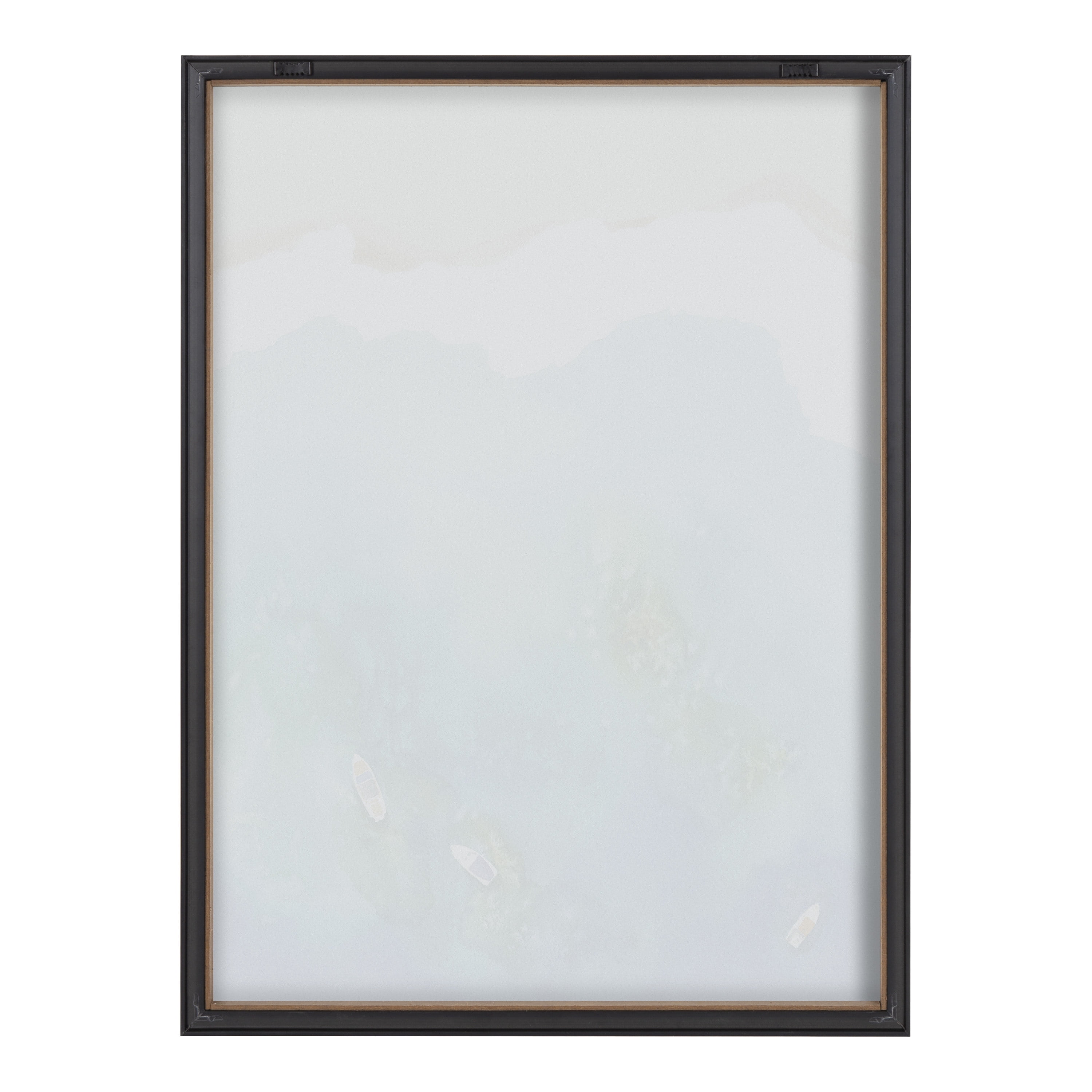 Kate and Laurel Blake Voyage Framed Printed Glass Wall Art by Janet Meinke-Lau, 18x24 Gray, Decorative Coastal Art for Wall