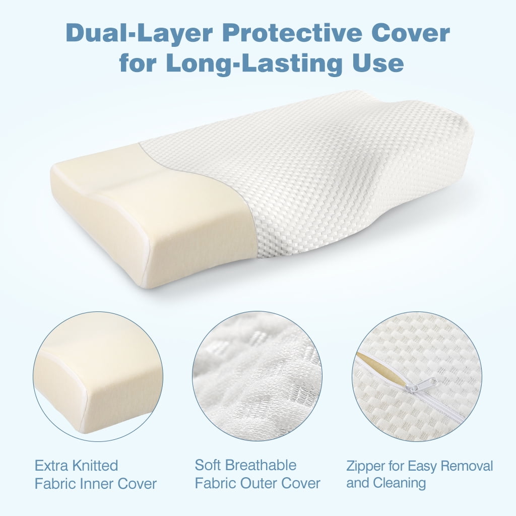 Memory Foam Pillow,HighDensity Memory Foam Bed Pillow, CertiPURUS