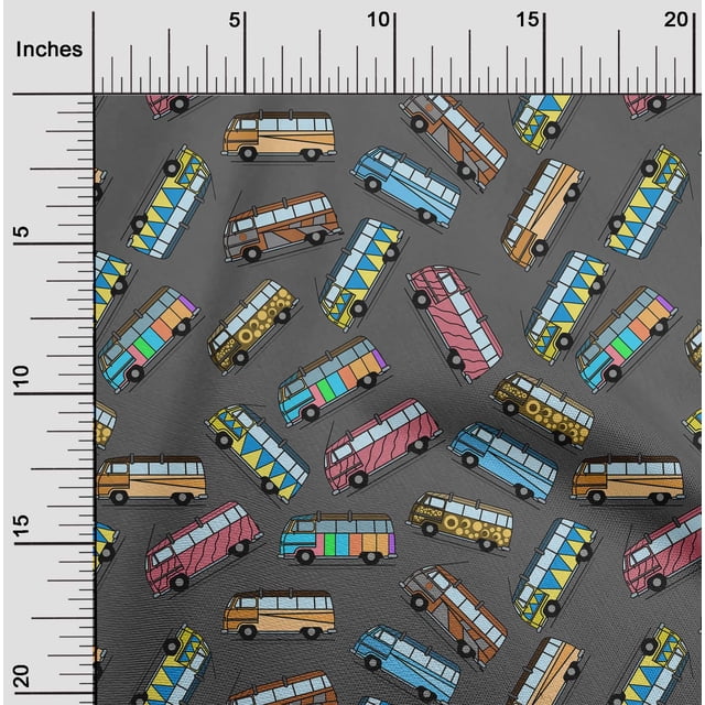 oneOone Polyester Lycra Pebble Gray Fabric Bus Fabric For Sewing Printed Craft Fabric By The Yard 56 Inch Wide-B8C