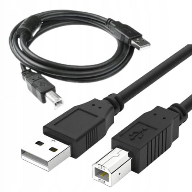 Cable USB para impresora 1,5 metros Cable de impresión 2,0 negro A/B Cable de datos de impresora de puerto cuadrado de cobre puro