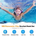 thumbnail image 2 of Set de Snorkel Seovediary para Niños con Vidrio Panorámico Antivaho, 4-16 años, 2 of 8