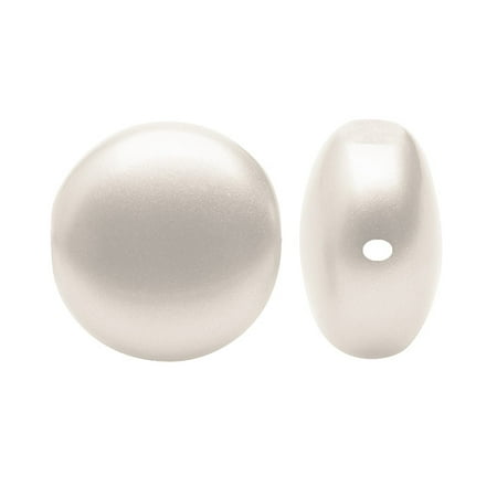 Swarovski Coin Set - Swarovski Crystal, #5860 Coin Faux Pearl Beads 12mm, 2 Pieces, Cream