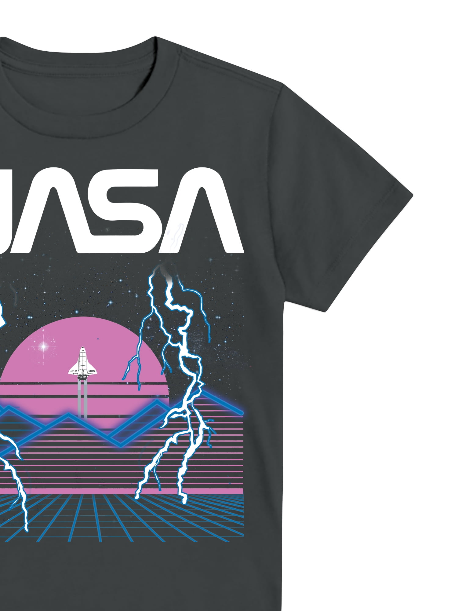 Nasa Boys Mountain Glow Graphic Tee with Short Sleeves, Sizes 4-18