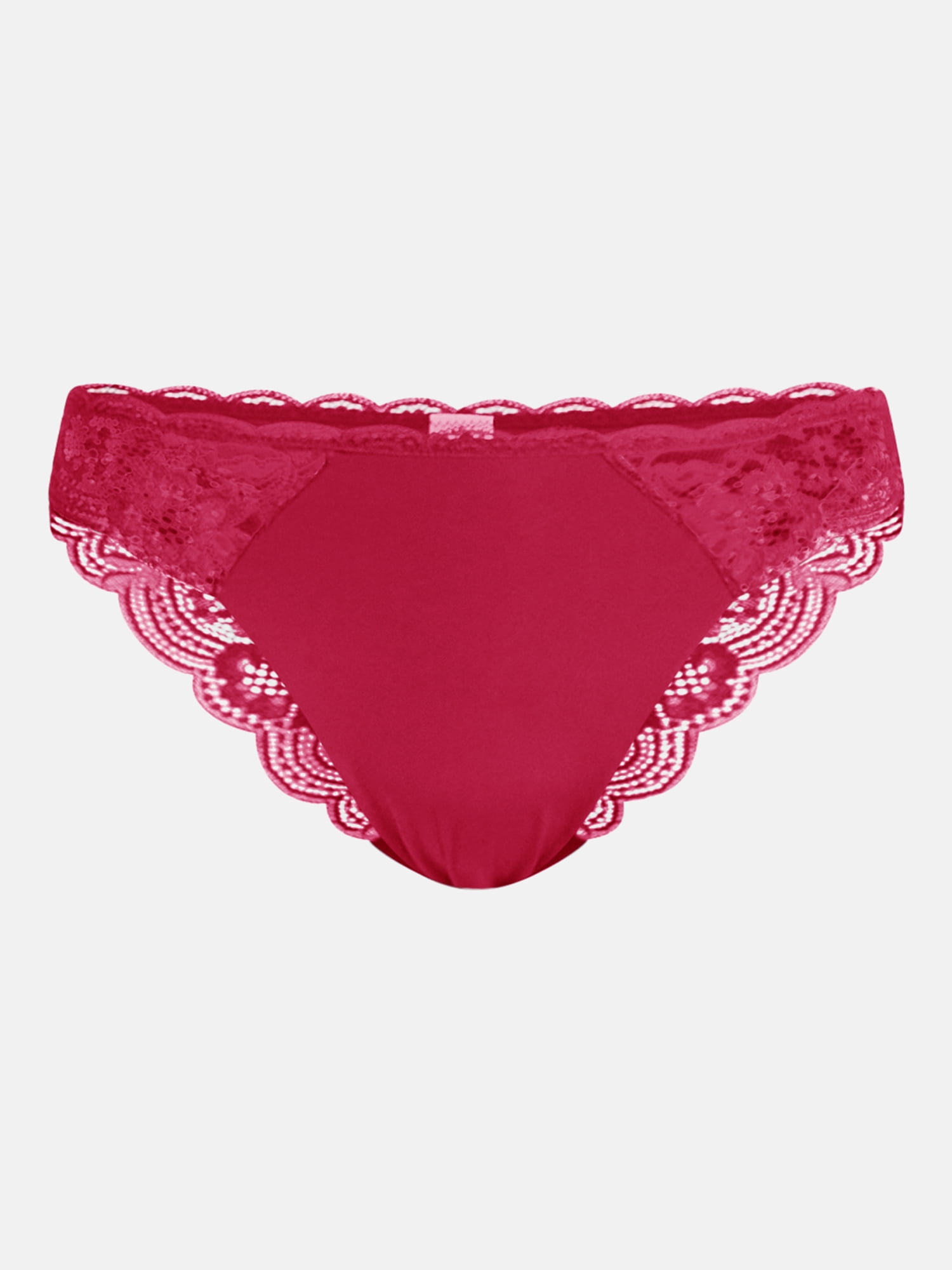 Joyspun Women's Microfiber and Lace Cheeky Panties, 3-pack, Sizes to 3XL