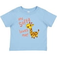 thumbnail image 3 of Inktastic My Safta Loves Me Cute Giraffe Boys or Girls Baby T-Shirt, 3 of 5