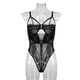 thumbnail image 3 of Lencería delgada para mujer Ropa de dormir sexy para mujer Cuerpo de encaje con tiras, L, Negro Inevent XX000067-11, 3 of 7
