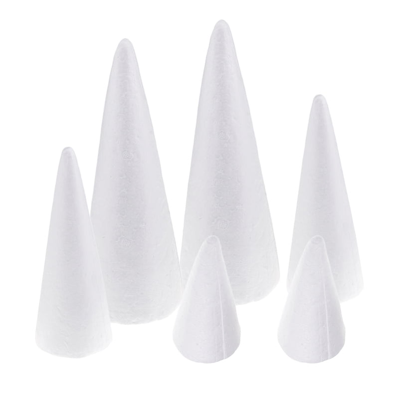 FloraCraft Styrofoam Cone 18 x 5 in 2 pieces White 