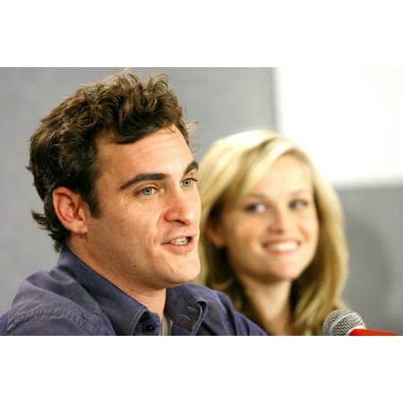 Joaquin Phoenix Reese Witherspoon At The Press Conference For Walk