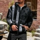 thumbnail image 1 of Sudadera con capucha para hombre, con estampado de bandera de estrellas y rayas, holgada, deportiva, de moda, con bolsillo y cremallera, de manga larga, de poliéster., 1 of 6