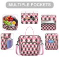 thumbnail image 2 of Geometric Plaid Leakproof Lunch Box - Thermal Insulated Cooler Bag for Fitness Lovers, Parents & Travelers, 2 of 6