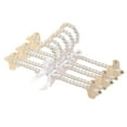 thumbnail image 1 of Advancent Lote de 5 perchas para pantalones largos y vestidos con perlas, organizador elegante para la colección de ropa de adultos. Almacenamiento y organización del hogar Perchero blanco, 1 of 6