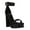 Black, variant on XYD Women Open Toe Block Chunky High Heels Ankle Buckle Strap Platform Sandals Fashion Party Events Shoes Size 5 White