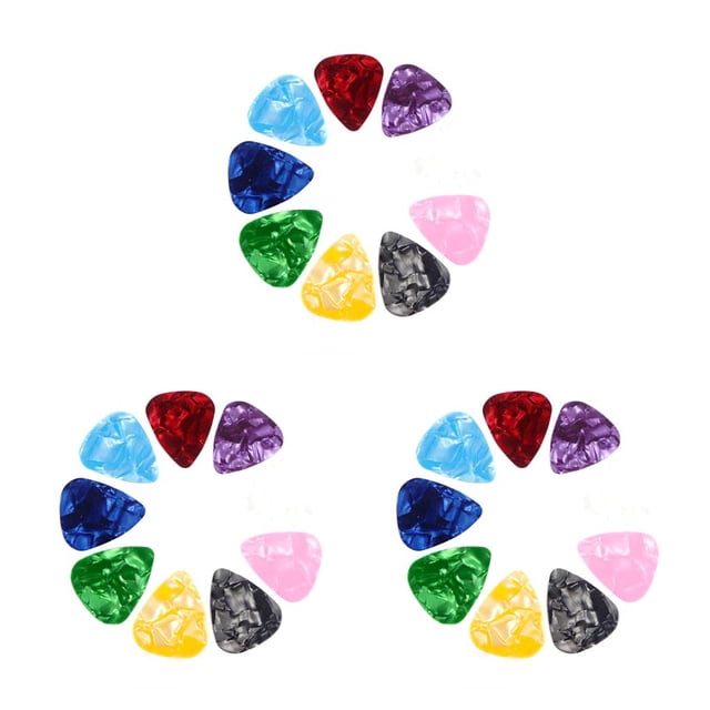 yingyy 10pcs Plastic Guitar Picks Guitars Plectrums Instrument Accessories Light Multicolor Electric Bass Gears As Shown 3Set