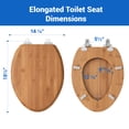 thumbnail image 5 of Topseat TSBM201E Bamboo Toilet Seat, Elongated, Soft Close, Magnetic Quick-Release for Easy Cleaning, Arch-Tite Never Loosens, Adjustable Fit, 5 of 11