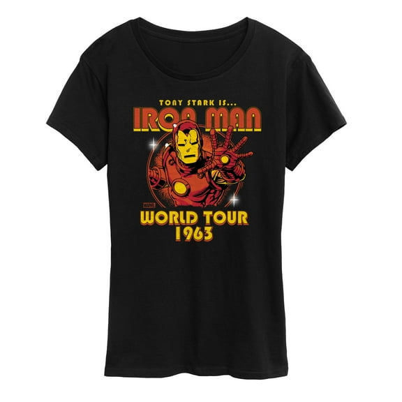 Marvel Iron Man - Band Tee Style - Women's Short Sleeve Graphic T-Shirt