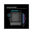 thumbnail image 6 of Rosewill ATX Mid Tower Gaming Computer PC Case Tempered Glass, Built-in 4X 120mm PWM Fans, Front Airflow Mesh, Up to 6 x120mm Fans, 340mm GPU/VGA, 360mm AIO/Radiator, 160mm CPU Cooler, 6 of 7
