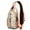 Pink-117, variant on Tribal Folk Style Ethnic Vintage Sling Backpack for Women Men – Outdoor-ready, Breathable padded back, Secure zipper pockets – Boho Earthy Vintage Design for Travel, Hiking, Outdoor