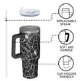 thumbnail image 4 of White Spider Webs and Spiders Tumbler with Handle and Lid,40oz Double Wall Vacuum Insulated Tumbler,Cups Gift for Women and Men, 4 of 7