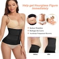 thumbnail image 3 of Eleady Waist Trainer for Women Body Shaper Tummy Control Shapewear Underbust Sport Girdle Corsets Cincher for Workout(Black Small), 3 of 8