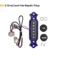 thumbnail image 2 of Labymos Blue Pearl Shell 6-String Sound Hole Magnetic Pickup with Tone Volume Controller for Folk Acoustic Electric Guitar, 2 of 7
