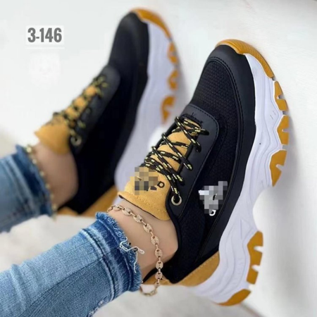 

NAYUKA 2023 New Women Sneakers Fashion Platform Lace Up Casual Sports Shoes Comfortable Running Ladies Vulcanized Shoes Female Footwear