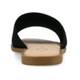 thumbnail image 3 of Journee Womens Prisilla Linen Slip On Flat Sandals, Widths Available, 3 of 9