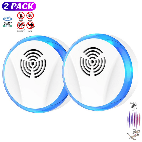 Meuvax Mice Repelent Plug ins Indoor, 2 Pack Ultrasonic Pest Repeler for Bug Mouse Roach Mosquito Spider Rodent, Plug in Pest Control for Home Kitchen Barns Garage Attic RV