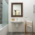 thumbnail image 3 of YOSHOOT Rustic Wooden Framed Wall Mirror, Natural Wood and Iron Bathroom Vanity Mirror for Farmhouse Decor,Vertical or Horizontal Hanging,26*18", 3 of 7